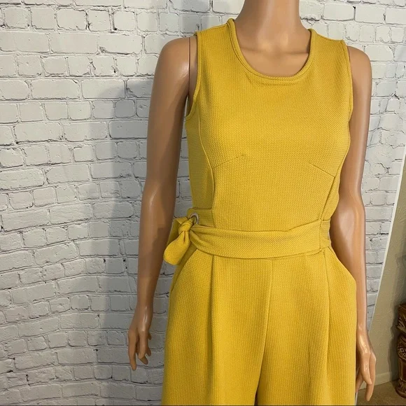 Romeo & Juliet Couture Yellow Jumpsuit - Picture 3 of 13
